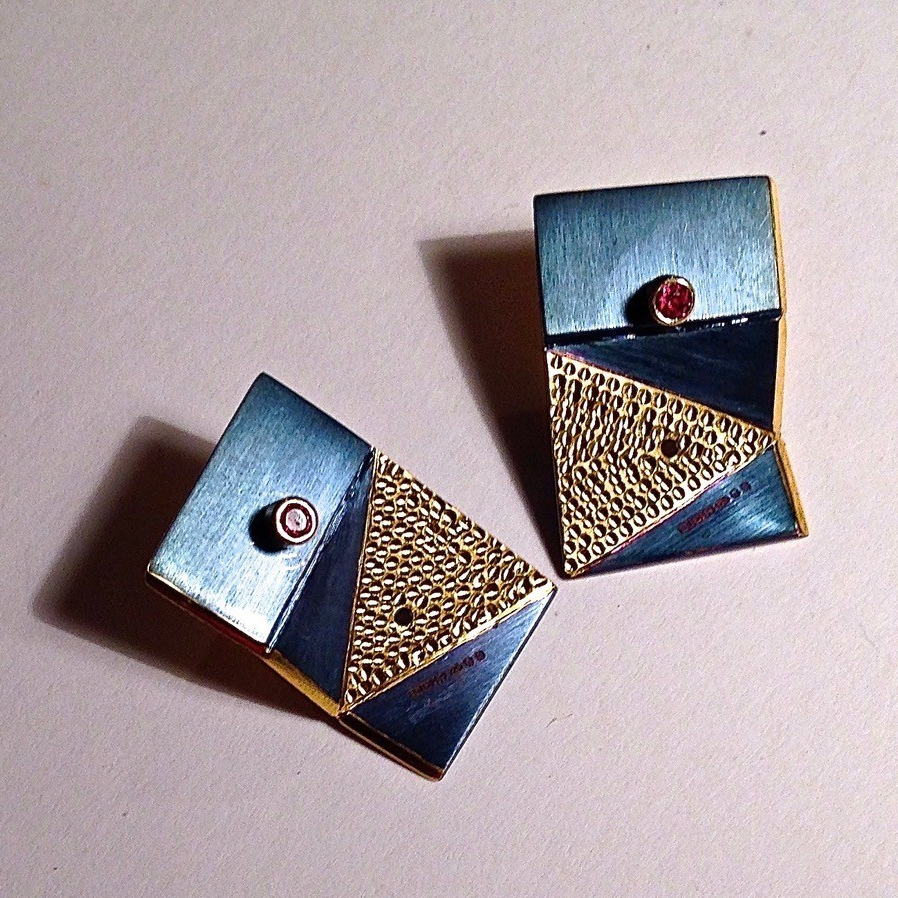 Earrings Golden Section